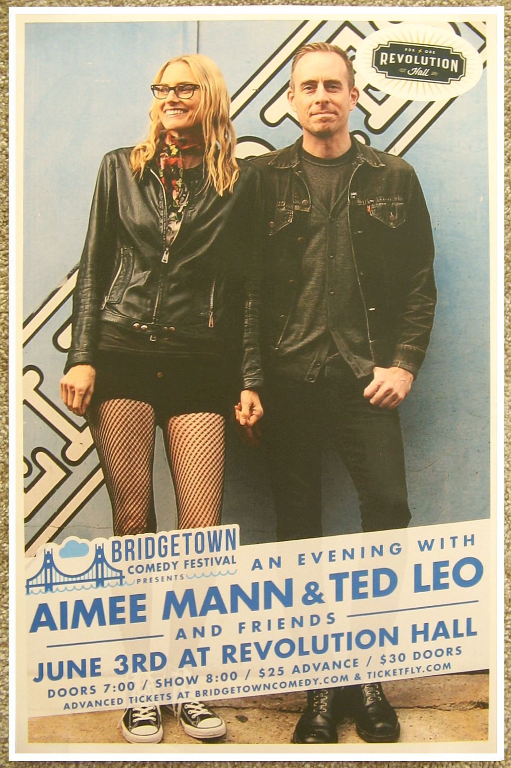 AIMEE MANN & TED LEO 2016 Gig POSTER Portland Oregon Concert