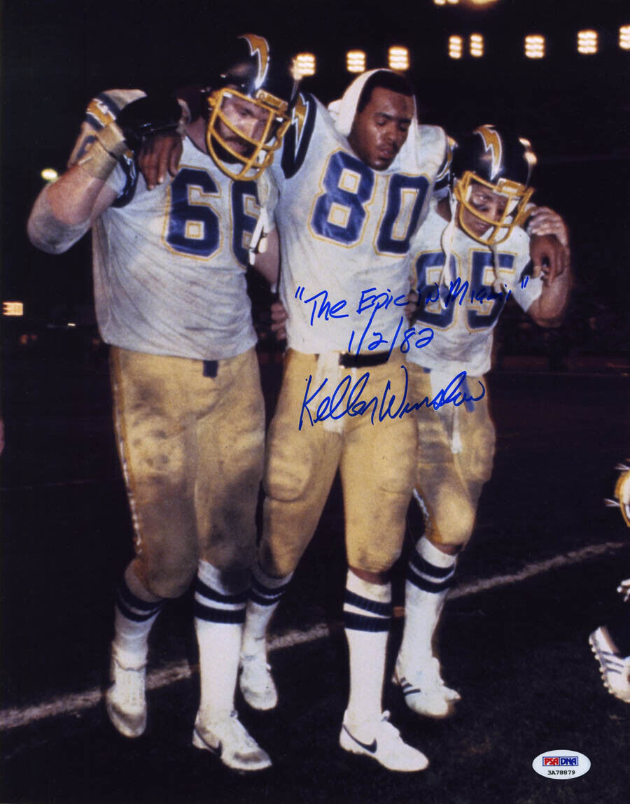 Kellen Winslow SIGNED 11x14 Photo Poster painting Epic in Miami Chargers ITP PSA/DNA AUTOGRAPHED