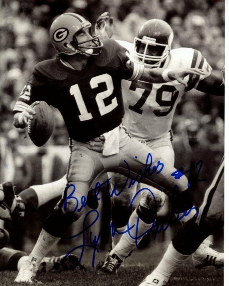 Lynn dickey signed autographed nfl green bay packers Photo Poster painting