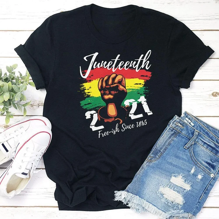 Celebrate 1865 African American T-shirt Tee --Annaletters