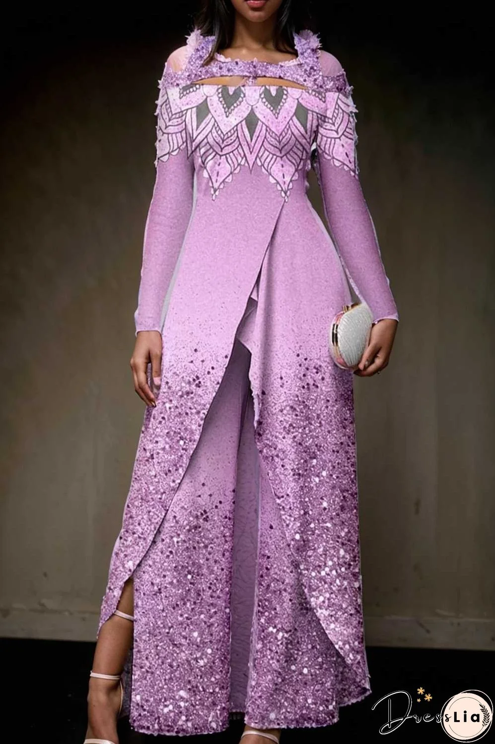 elegant gradient print off shoulder women s jumpsuit