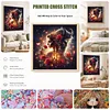 Belle and Beast Full 14CT 2 Strands DIY Stamped Cross Stitch Kits for Beginners Adults Home Wall Decor Cross Stitch Art and Crafts Kits 40x40cm tapestrymarket