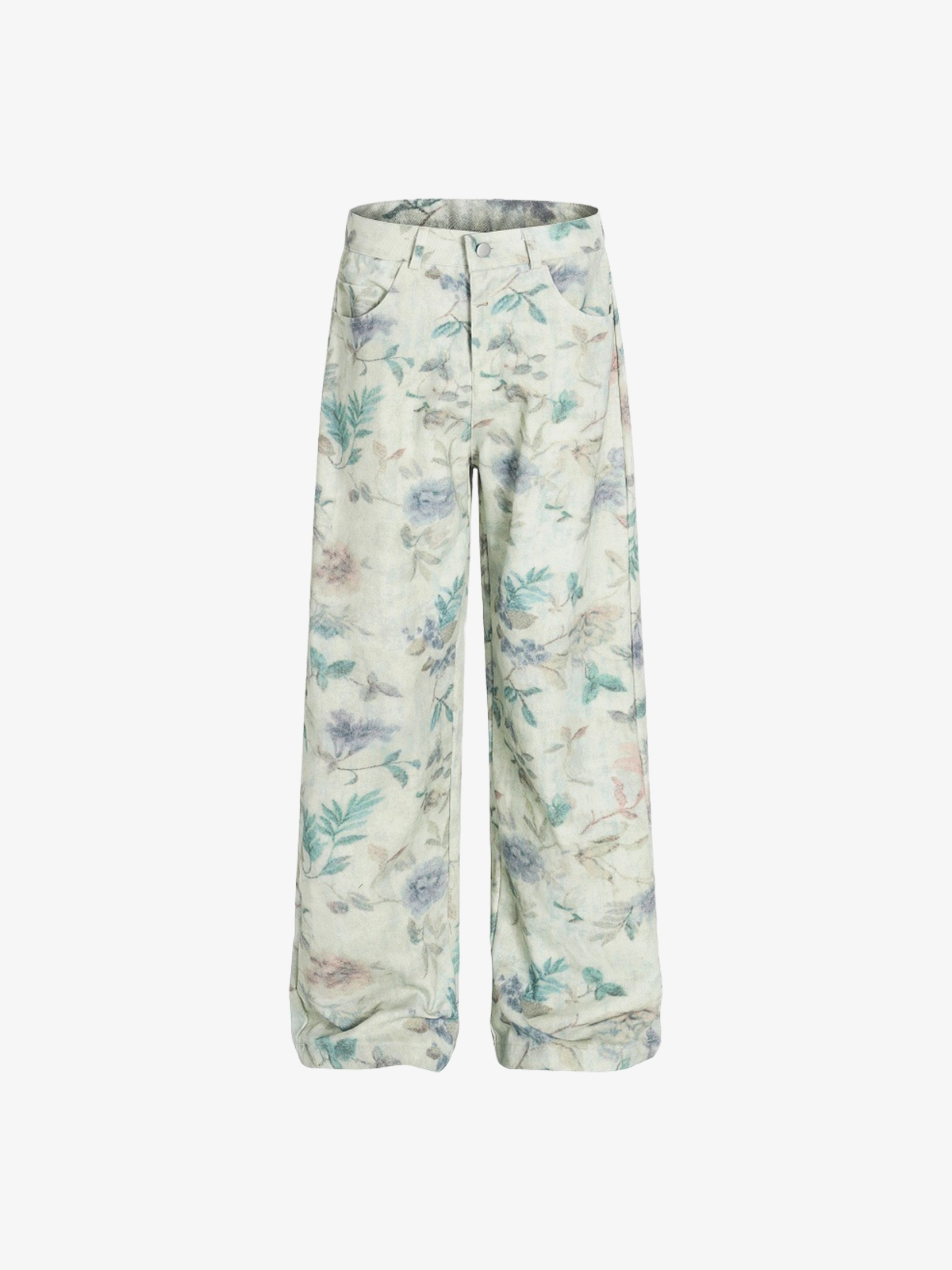 Floral Actchic Botanical Floral Printed Jeans Front