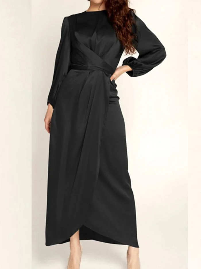 Elegant Tunic Satin Dress