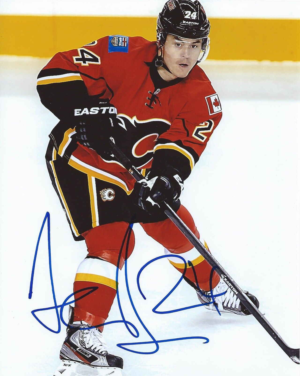 Jiri Hudler Signed 8x10 Photo Poster painting Calgary Flames Autographed COA