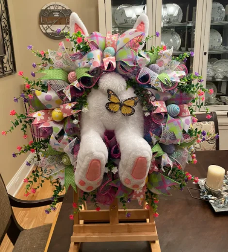 End Of The Month Sale！🐰Easter Bunny Door Wreath-BUY 2 Get 10 FREE Garden Insert ＆ 1 Garden Flag