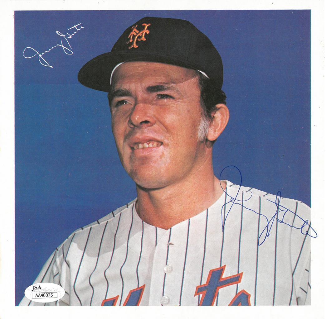 Jerry Grote Signed NY Mets Authentic Autographed 8x8 Magazine Page JSA #AA48875