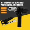 Kit d'Adaptateur de Pistolet &agrave; Rivets Professionnel avec 4 Boulons de Buse Diff&eacute;rents