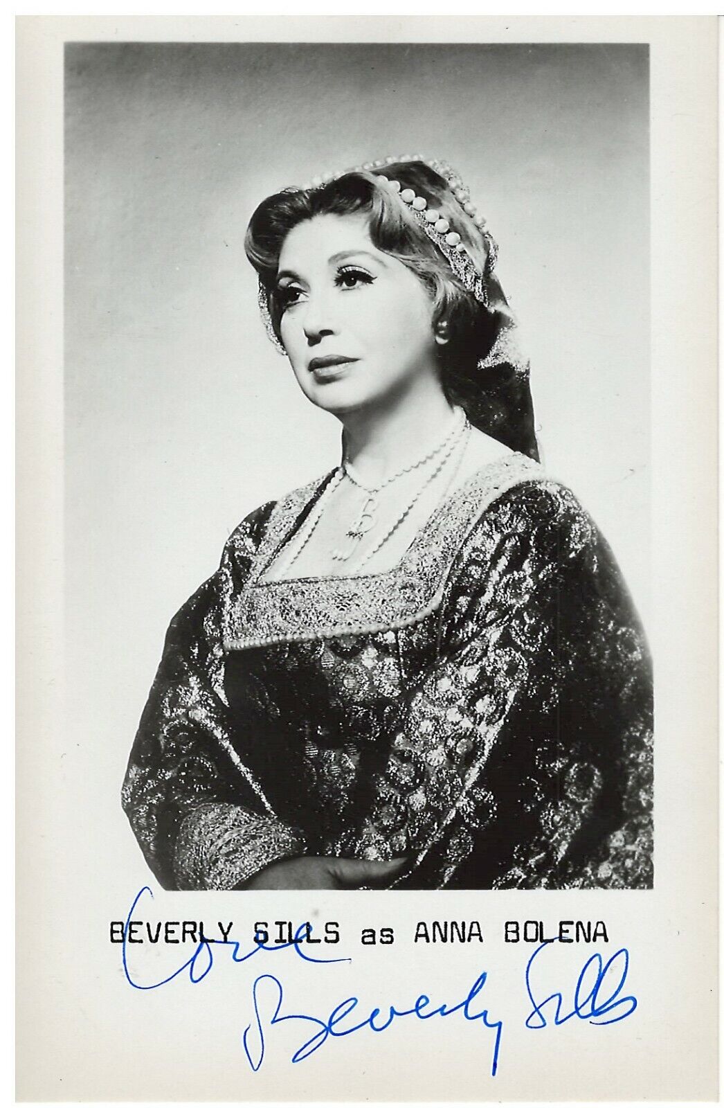 BEVERLY SILLS OPERA SOPRANO STAR RARE SIGNED Photo Poster painting