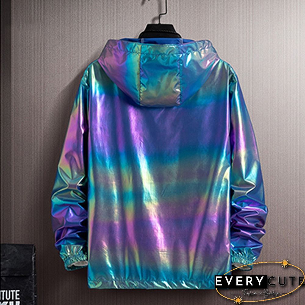 Unisex UV Protect Waterproof Windbreaker Zipper Jacket Hoodie Outwear Coat