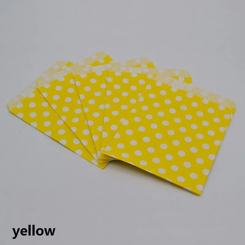 25pcs/lot 13*18cm Dot Paper Bag Candy Cookies Cupcake Bags Kids Birthday Party Foods Packaging Supplies Wedding Decoration