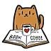 Gato lector feliz