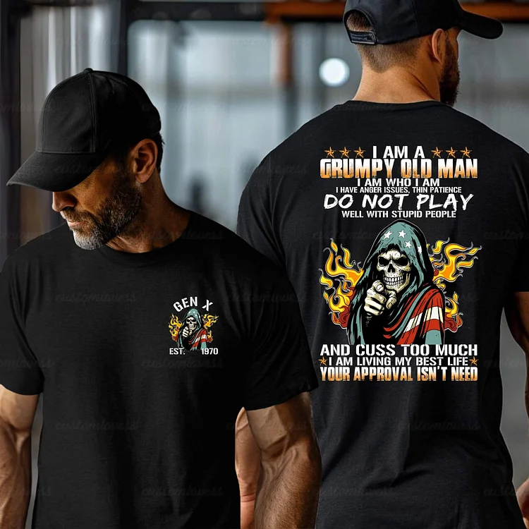 Custom I Am A Grumpy Old Men T-shirt