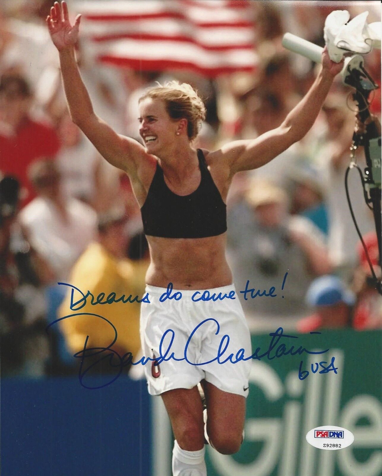 Brandi Chastain Signed 8x10 Photo Poster painting Dreams Do Come True