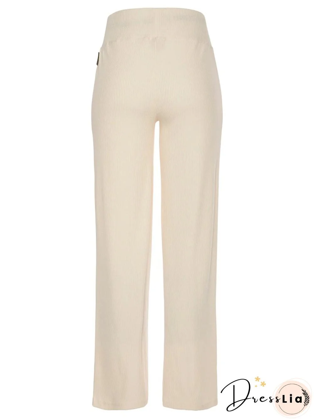 Casual Plain Elastic Waist Loose Pants