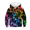 Kid Boy Girl 3D Digital Printed Pullover Casual Loose Hoodie
