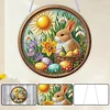 Easter 2D Flat DIY Hanging Diamond Art Ornament Home Window Pendant (Bunny)