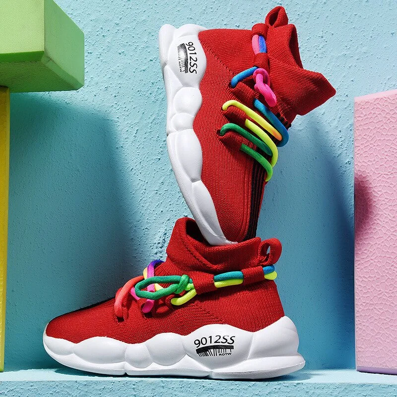 MWY Kids Shoes For Boys Breathable Soft Sock Casual Girls Shoes Flying Woven Sneakers Children Shoes Trainers Chaussure Enfant