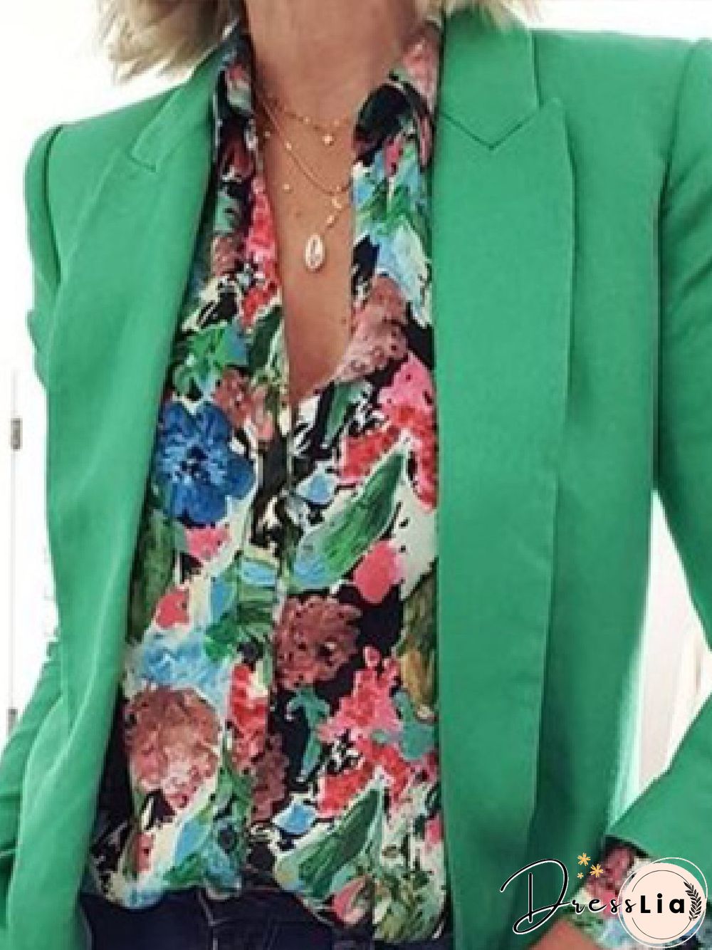 Casual Plain Shawl Collar Loose Long Sleeve Blazer