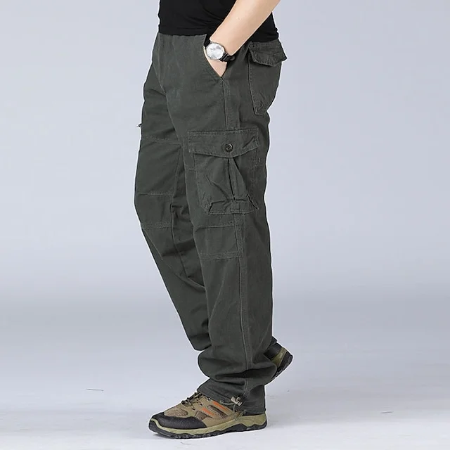 Men's Cargo Pants Hiking Pants Trousers Military Ripstop Breathable Quick Dry Zipper Pocket Pants