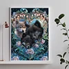 Wolf-Round drill diamond painting-50*70cm (grande taille)