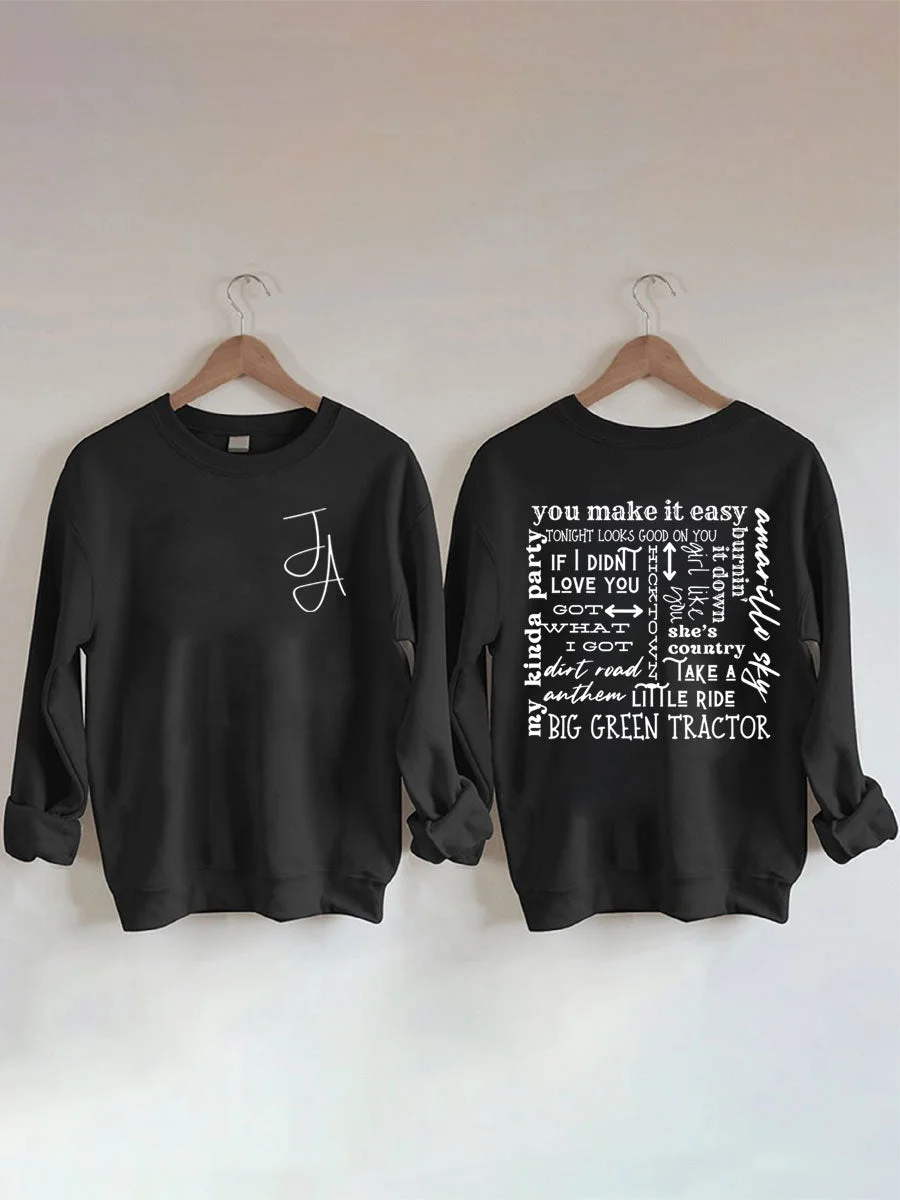 Jason Aldean Songs Sweatshirt