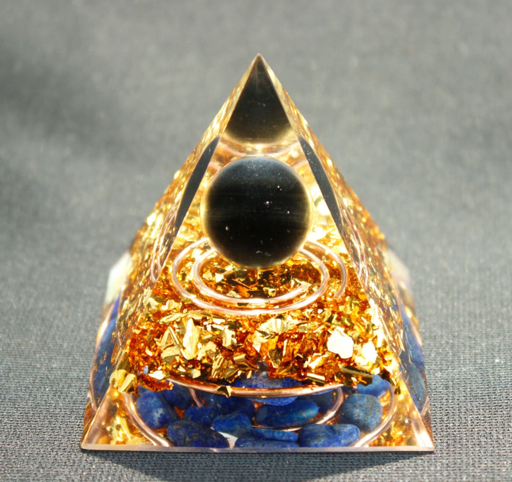 

Orgone Pyramid Chakra - lapis lazuli in Double, 501 Original