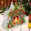 Acrylic Double Sided Christmas 5D DIY Diamond Art Paper Towel Storage Rack Decor Napkin Holder Kit