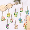 >SALE<10PCS Double Sided Special Shape Diamond Art Keyring (Flower Fairy)