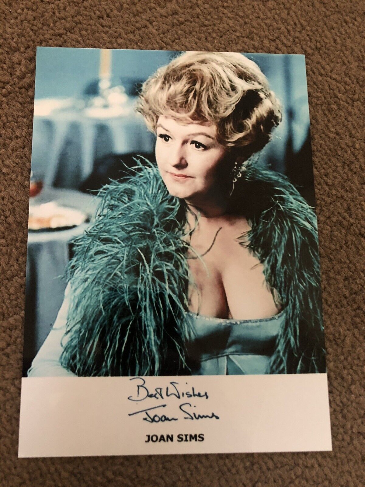 JOAN SIMS (CARRY ON) PRESIGNED Photo Poster painting- 7x5”