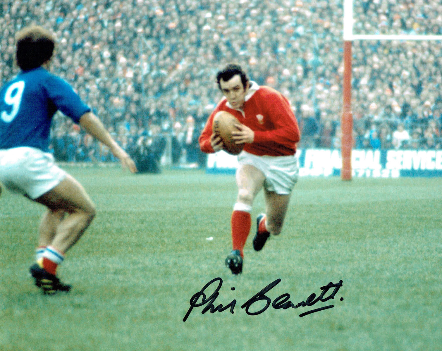 Phil Bennett SIGNED Autograph Welsh Rugby Legend 10x8 Action Photo Poster painting AFTAL RD COA