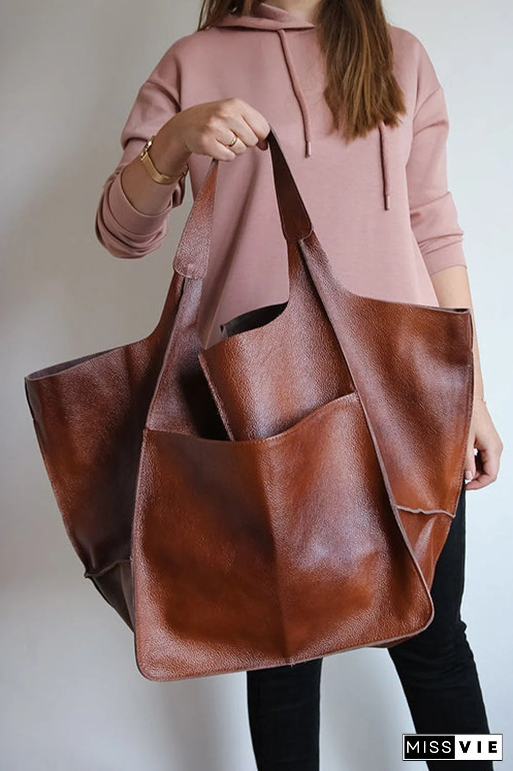 Oversized Shoulder Hobo Bag