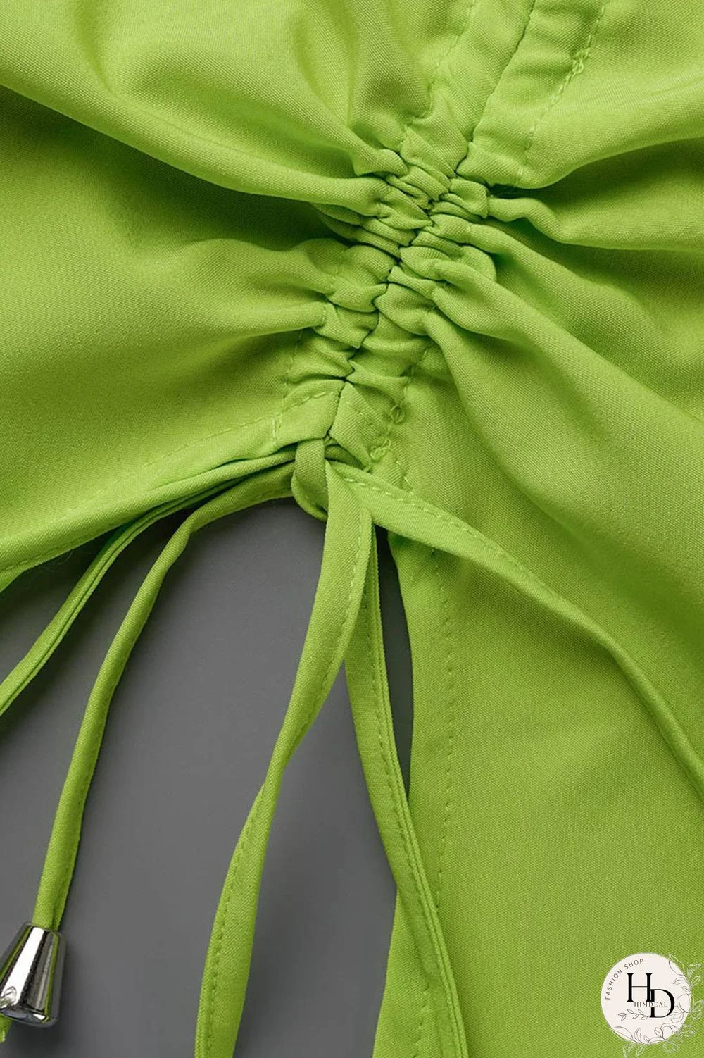 Fluorescent Green Casual Solid Bandage Patchwork Buckle Turndown Collar Shirt Dress Dresses