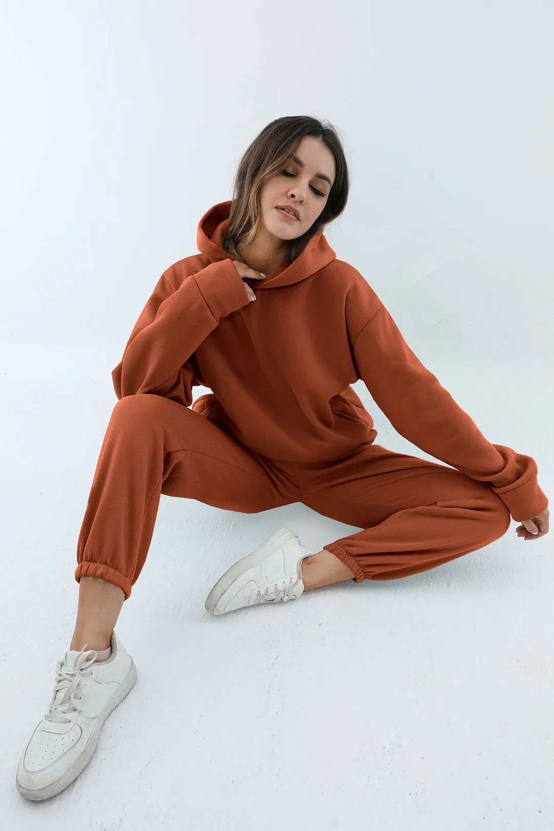 Nigikala Nigikala And Winter Women's Casual Fashion Thick Long-Sleeved Trousers Two Sets