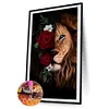 Diamond Painting -DIY Round Drill Flower Lion(40X70CM)