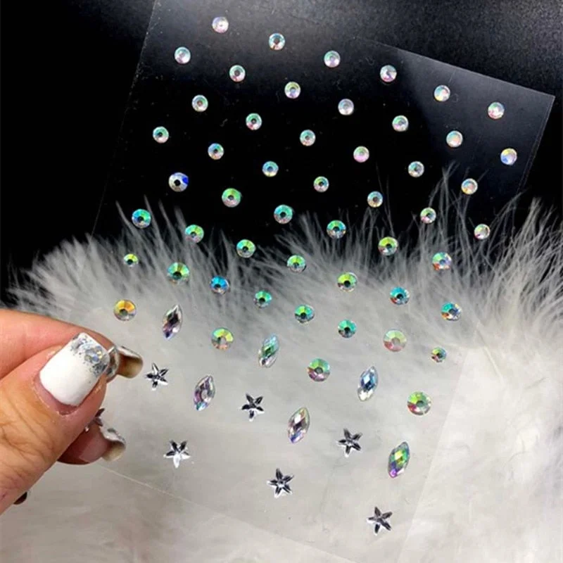 Glitter Face Jewels Sticker Temporary Tattoo Party Face Makeup Tools Rhinestones Flash Tattoo Stickers Fake Diamond