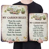 Mes r&egrave;gles de jardin - Panneaux en &eacute;tain m&eacute;tallique(20*30cm/30*40cm)