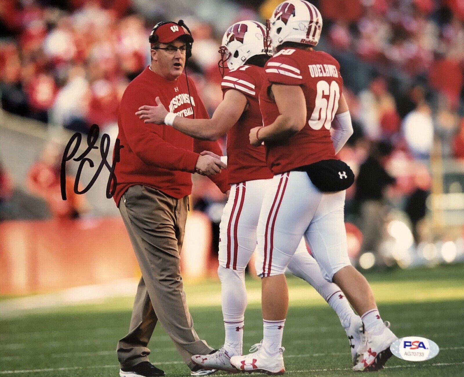 Paul Chryst Signed Autographed Wisconsin Badgers 8x10 Photo Poster painting Psa/Dna