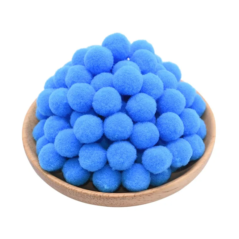 100Pcs 15-25mm Colorful Pompoms DIY Dolls Garment Handmade Material Soft Fluffy Pom Poms Ball For DIY Kids Toys Accessories