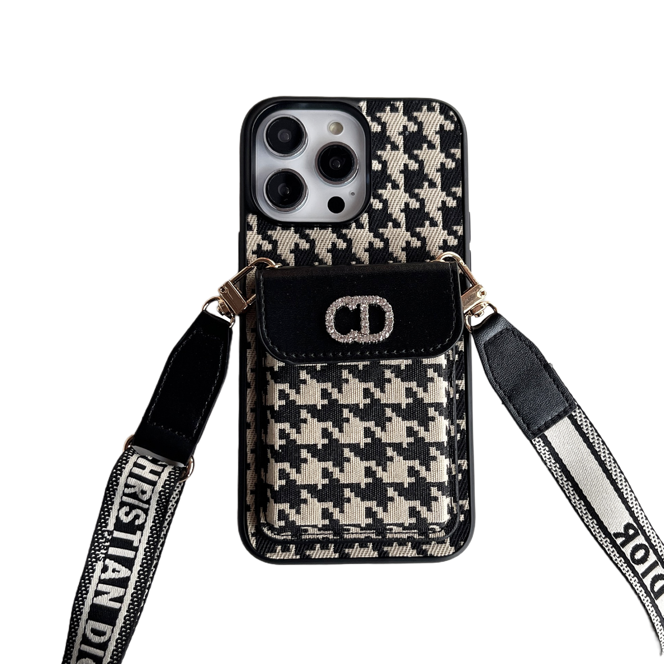 Dior Oblique Print Crossbody Wallet Card Holder  Apple iPhone Case Samsung Galaxy Cover