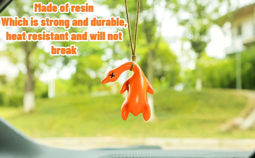 2025 Cute Swing Duck Car Interior Accessories Fun Mirror Hanging Ornament Rearview Hanger Dangle