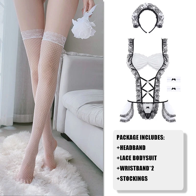 Japanese Maid Cosplay Sexy Costumes Perspective Lingerie Underwear Servant Classical Erotic Lace Outfit Sexy Dress For Women New