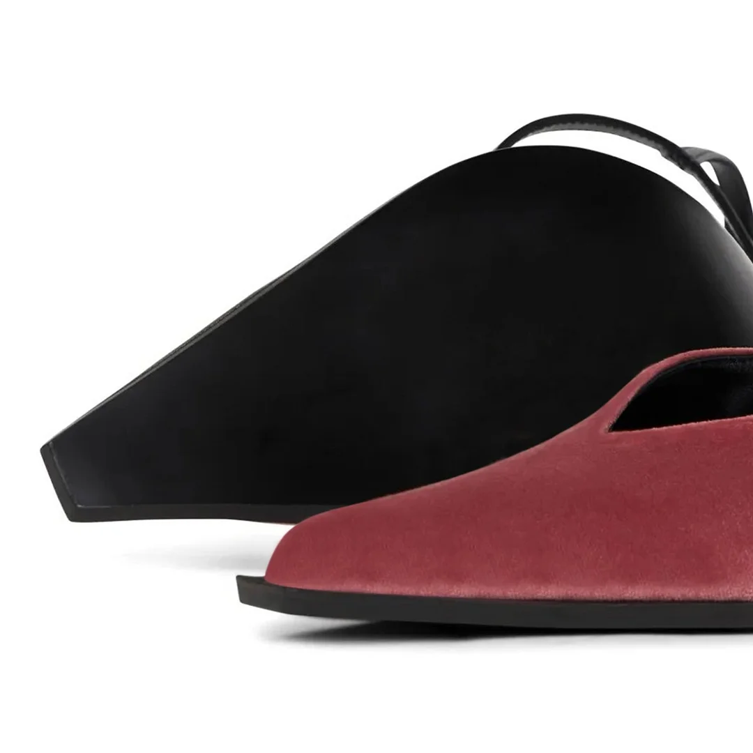 Maroon Buckled Pointed Toe Pumps Ankle Strap Stiletto High Heels