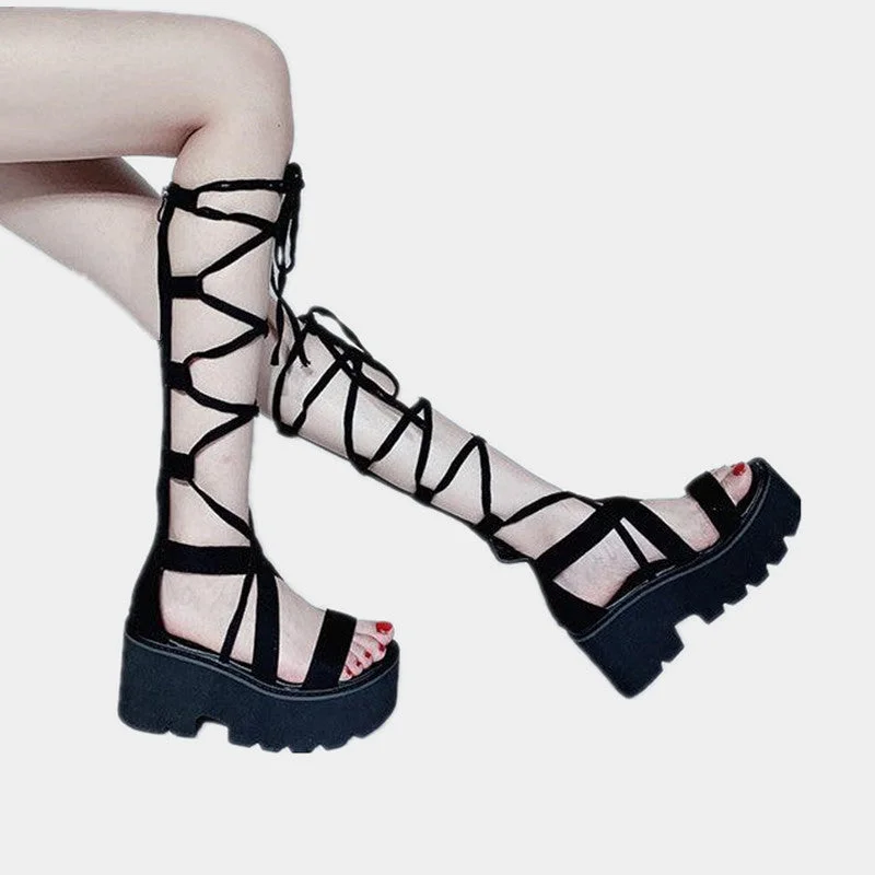 "Crazy" Strapped Sandals