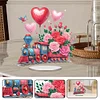 DIY Flower Train Acrylic Special Shape Diamond Painting Desktop Ornaments