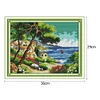 Seaside - 14CT Stamped Cross Stitch Kit(36x29cm)
