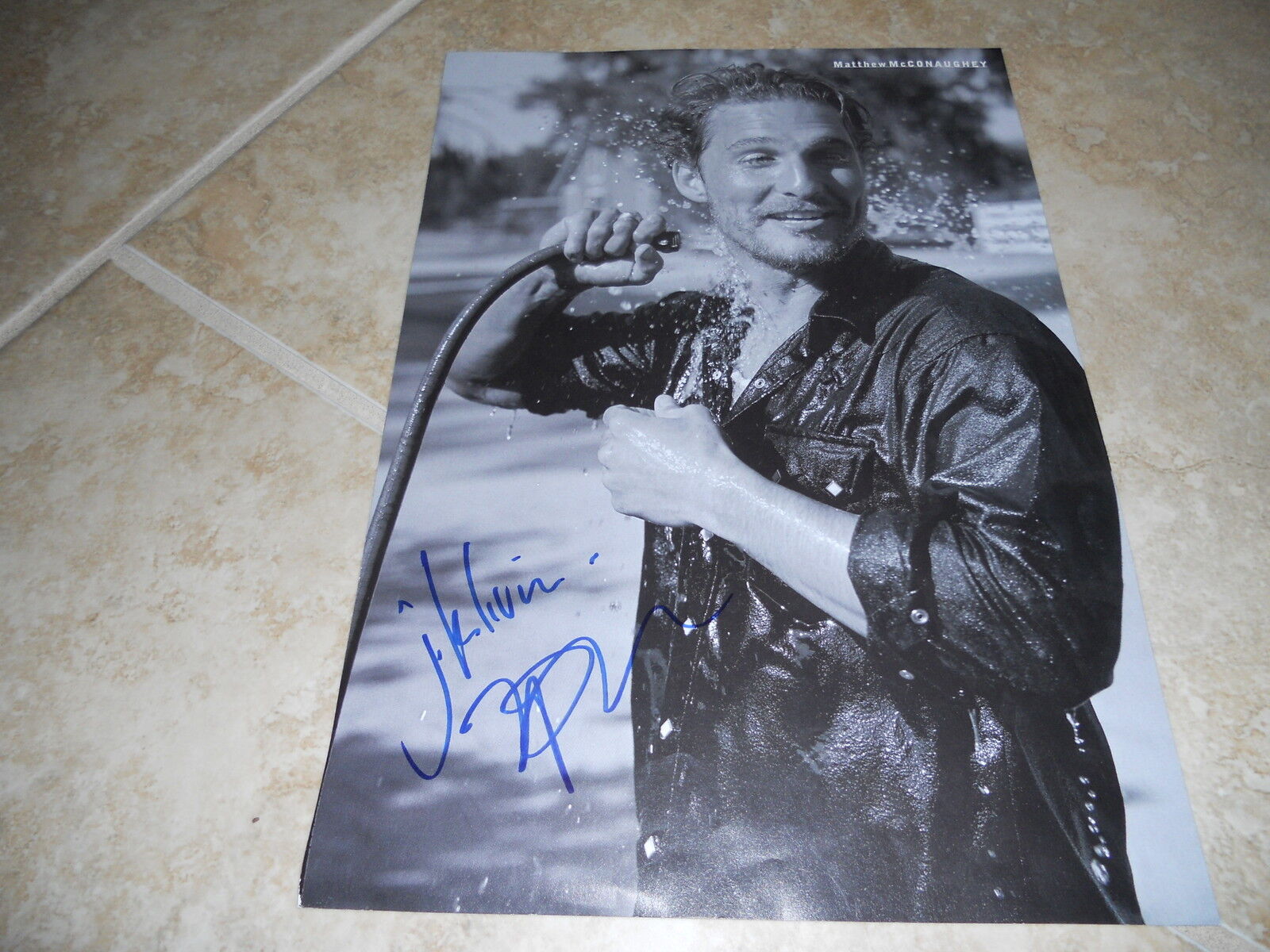 Matthew McConaughey Wet Signed Autographed 9x13 Large Photo Poster painting PSA Guaranteed F4