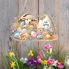 Diamond Painting Acrylic Single Side Drill Easter Lamb Pendant Charms Kits for Adults Home Window Decor