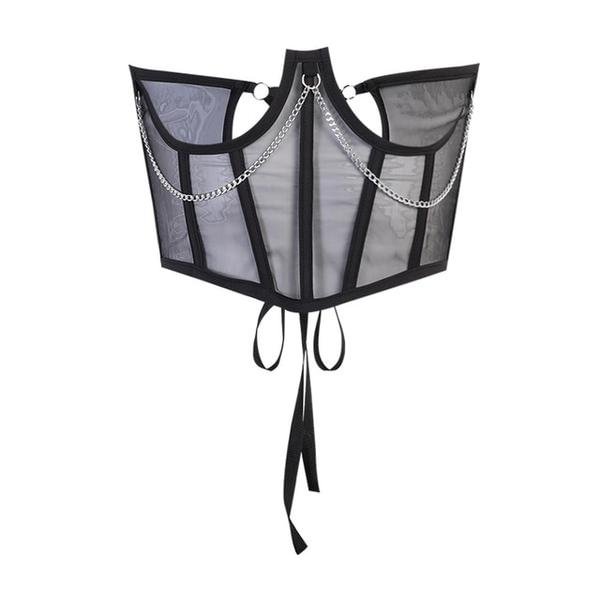 Mesh Waist Corset Top