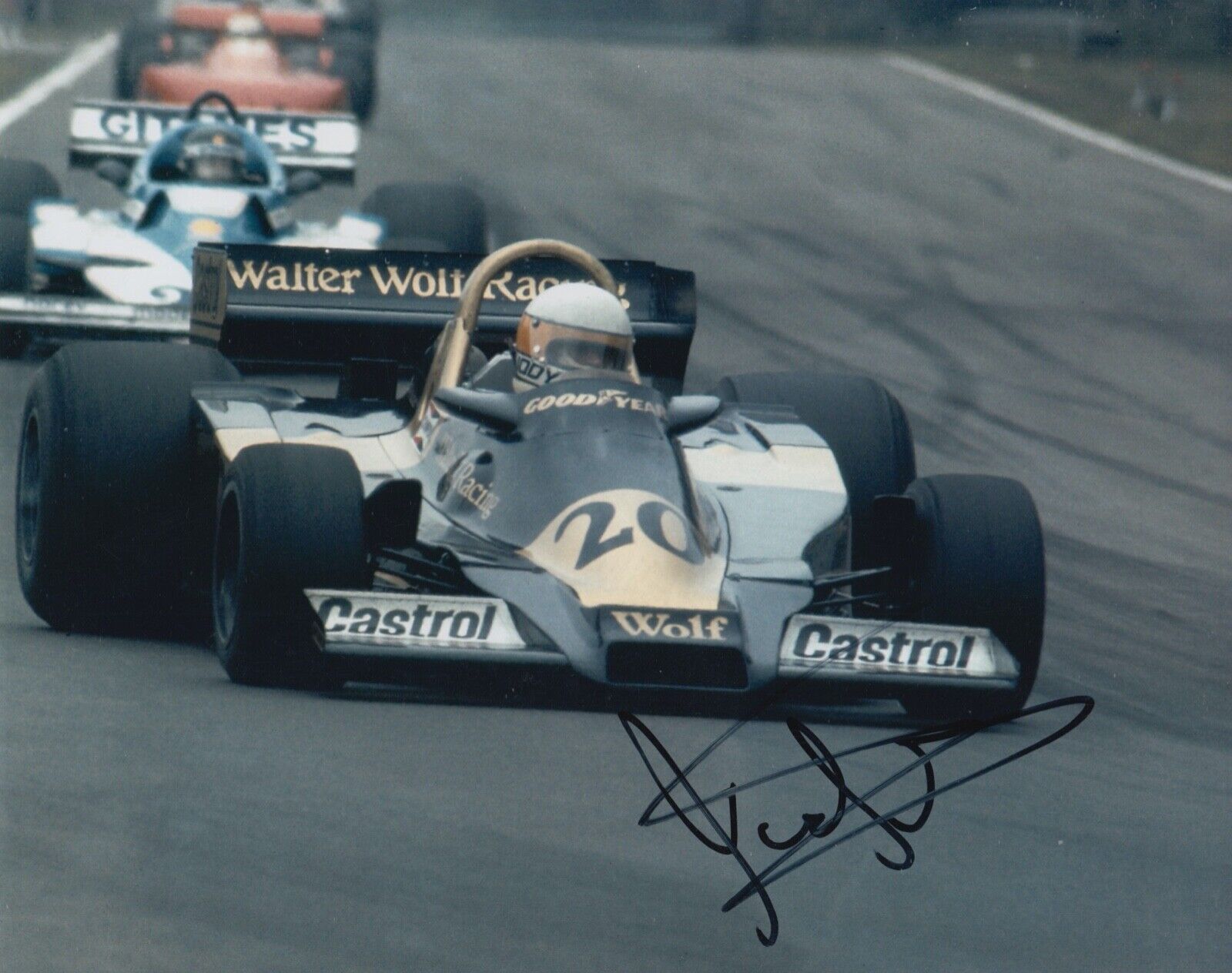 Jody Scheckter Hand Signed 10x8 Photo Poster painting F1 Autograph Walter Wolf Racing